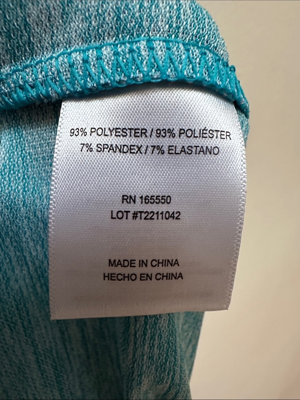 2/$20 32 Degrees Teal Heather Short Sleeve Crew Tee - Picture 4 of 5